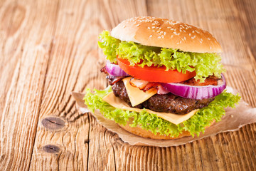 Fresh hamburger