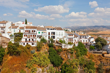 Fototapeta na wymiar domy na skraju przepaści w miasta Rhonda, Hiszpania