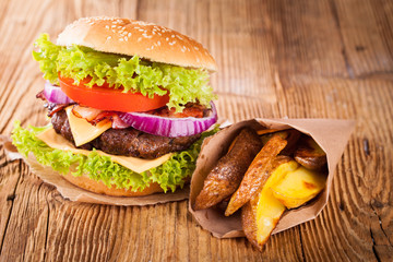Fresh hamburger