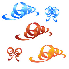 bright shiny ribbons-vector illustration