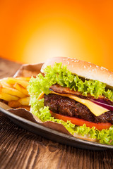Fresh hamburger