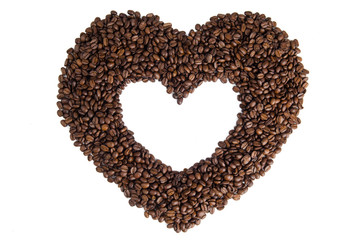 freigestelltes kaffeeherz