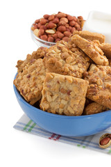 sweet cookies on white