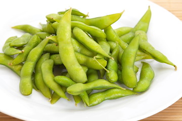 close up of Edamame soy beans