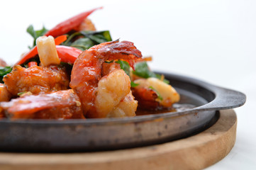 Stir Fried Squid and shrimp with Roasted Chili Paste