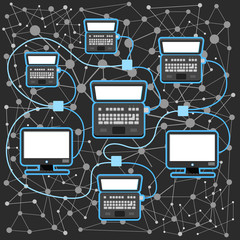 Abstract scheme of modern computer network