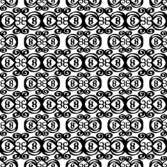 Vintage seamless pattern in black and white
