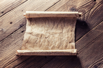 old paper on wood background