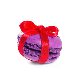 French macarons. Isolate on white background