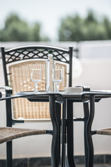 table chair on the veranda