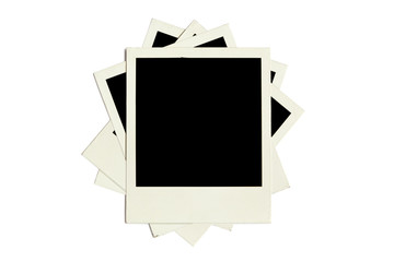 Photo frames on white background