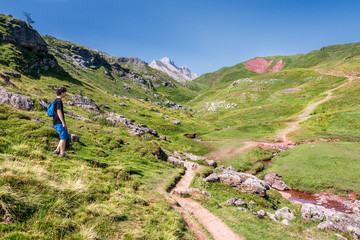Fototapeta na wymiar Trekking in the Spanish Pyrenees