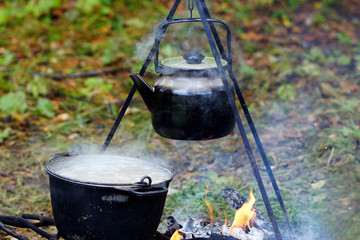 A boiling kettle.