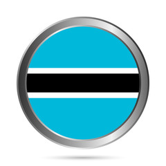 Fototapeta premium Botswana flag button.