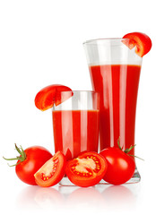 Tomato juice in a glass