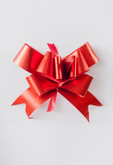 red ribbon isolated on white background