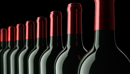 Weinflaschenreihe