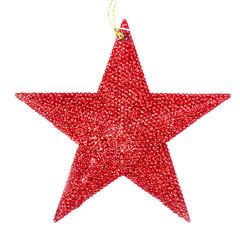 Christmas card with Christmas Decorations isolated on white back