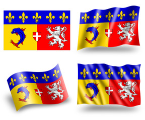 Flag of Rhône-Alpes Region