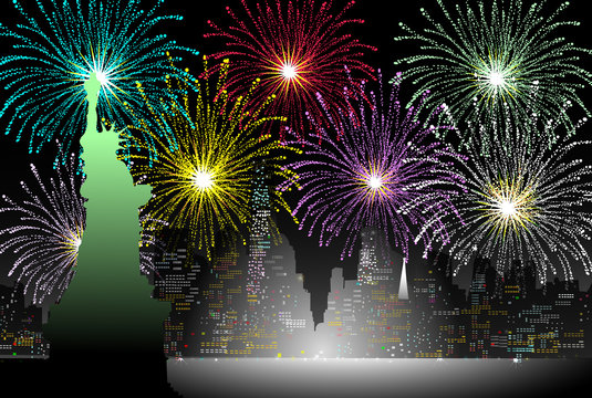 New Years Eve In New York - Vector