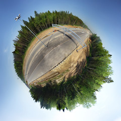 360 road panorama