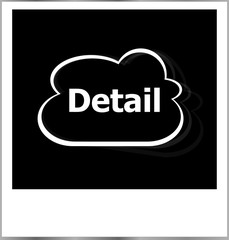 photo frame with detail word, internet concept