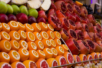 Shop display of fruit in turky.