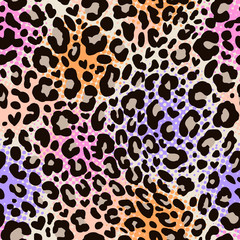 colorful leo seamless pattern