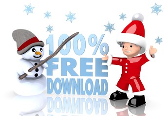100 percent free download presented by snowman