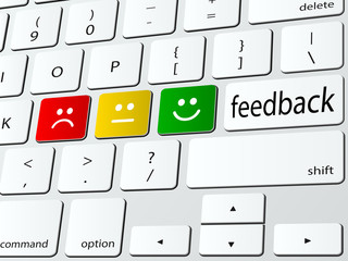 Online feedback computer keyboard icon - 58956390
