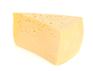 piece of cheese isolated on white