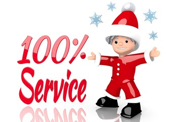 service symbol presented by mini santa claus