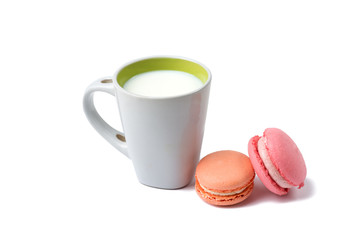 Nice macaroons with milk