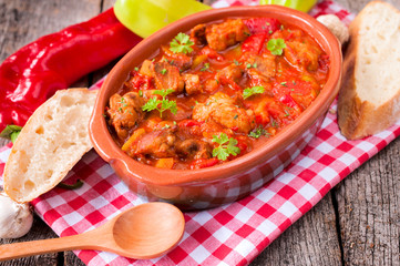 Goulash and bread