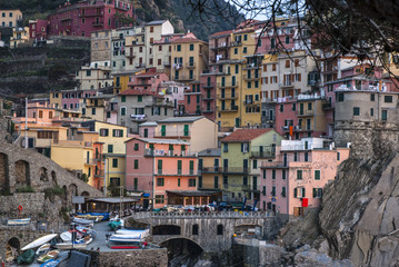 Fototapeta na wymiar Manarola: village of Cinque Terre Italy
