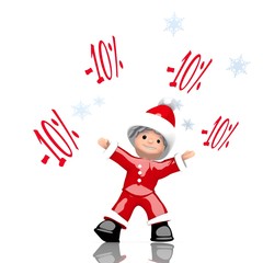 mini santa claus juggles discount sign