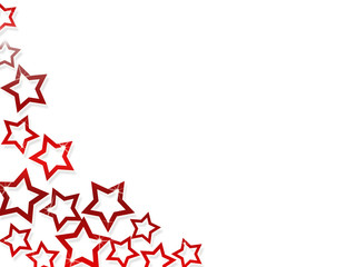 Christmas background with red stars and place for your text