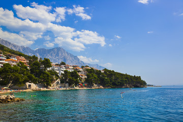 Fototapeta premium Beach at Baska Voda, Croatia
