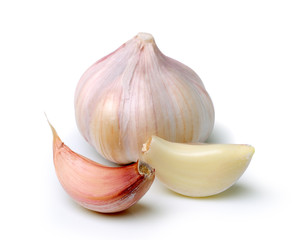 Garlic isolated on white background