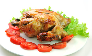 Roasted chicken and vegetables