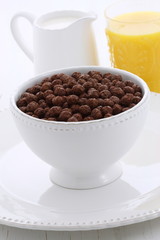 Delicious cocoa cereal