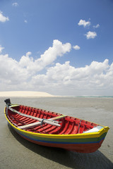 Traditional Colorful Brazilian Fishing Boat Jericoacoara Brazil