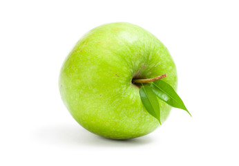 Close up of green apple, isolated