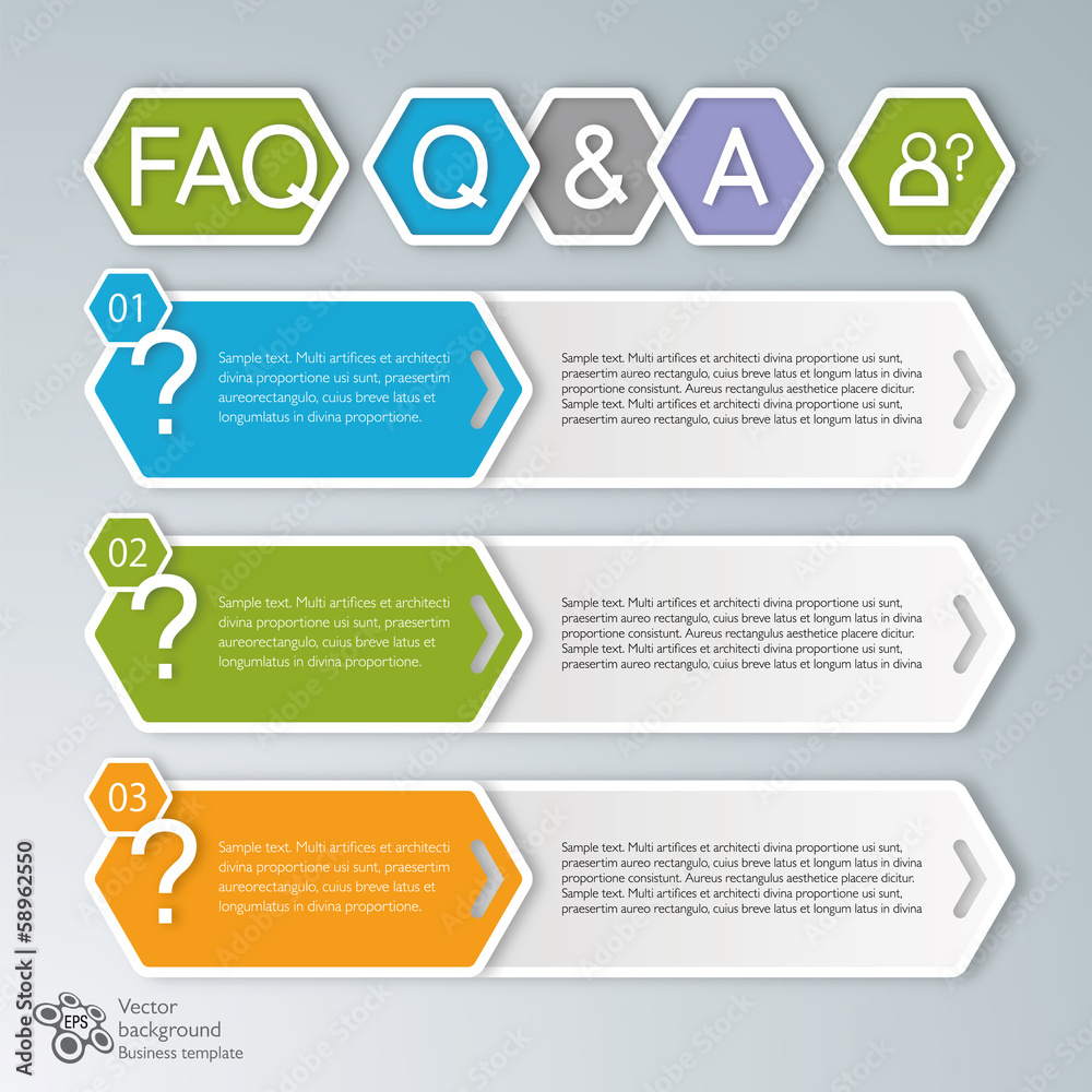 Wall mural infographics vector background faq web site