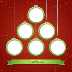 Merry Christmas greeting card design. Vector illustration