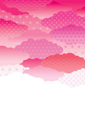 桜_和柄_白_パターン