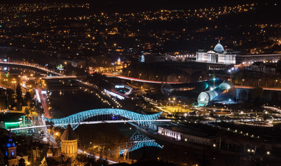 Fototapeta na wymiar night Tbilisi