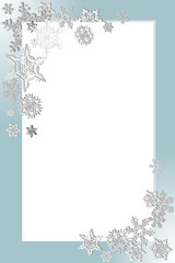snowflake  on blue background 5