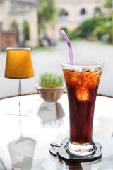 Fresh cola drink on the table