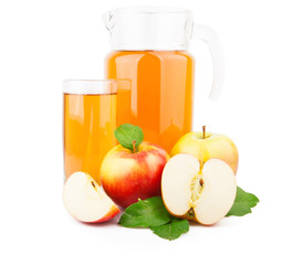 Apple juice in glass jar